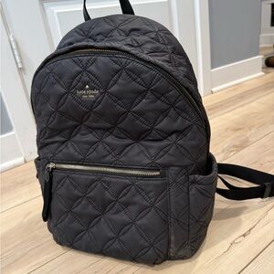 Kate Spade Black Quilted Backpack